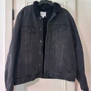 Old Navy Black Jacket with Fleece Lining